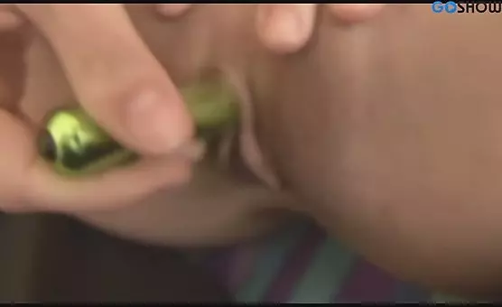 Teasing Brunette Masturbates to Orgasm
